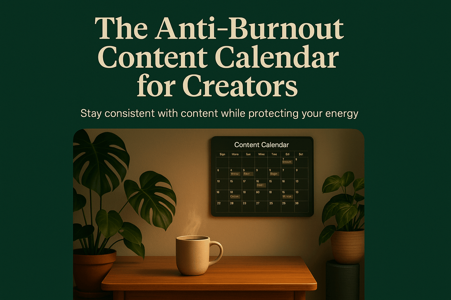 The Anti - Burnout Content Calendar for Creators - This Store Rocks